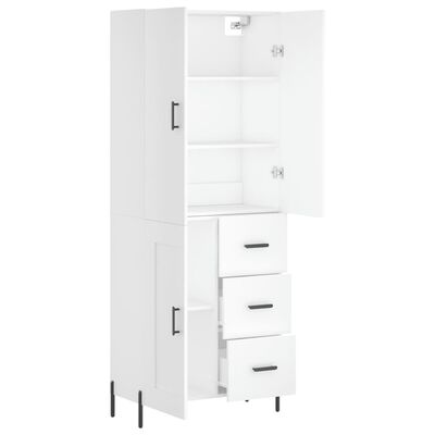 vidaXL Highboard White 69.5x34x180 cm Engineered Wood