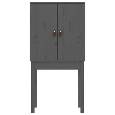 vidaXL Highboard Grey 60x40x120 cm Solid Wood Pine