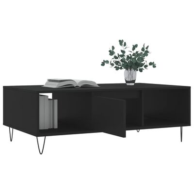 vidaXL Coffee Table Black 104x60x35 cm Engineered Wood