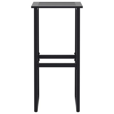 vidaXL 3 Piece Garden Bar Set Black Powder-coated Steel