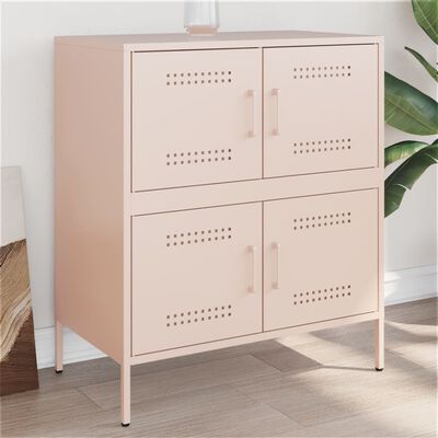 vidaXL Sideboard Pink 68x39x79 cm Steel