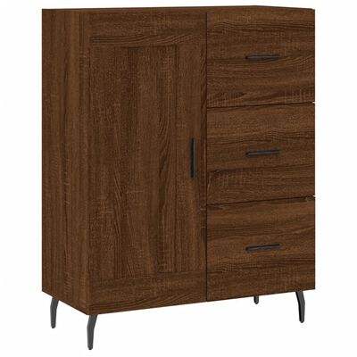 vidaXL Highboard Brown Oak 69.5x34x180 cm Engineered Wood