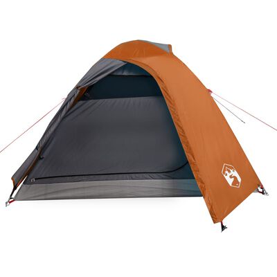 vidaXL Camping Tent Dome 3-Person Orange Waterproof