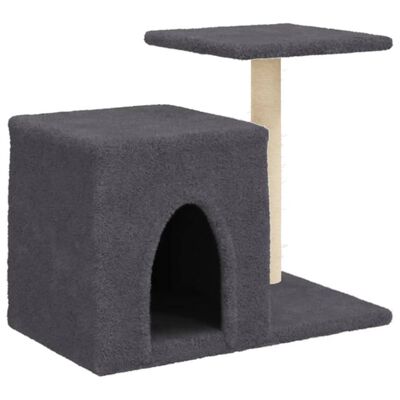 vidaXL Cat Tree with Sisal Scratching Posts Dark Grey 50.5 cm