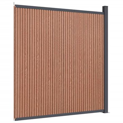 vidaXL Fence Panel WPC Brown 173x186 cm