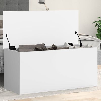 vidaXL Storage Box White 100x42x46 cm Engineered Wood