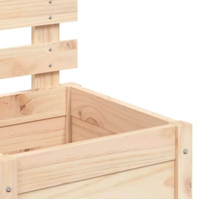 vidaXL Garden Planter with Rack 39x39.5x114 cm Solid Wood Pine