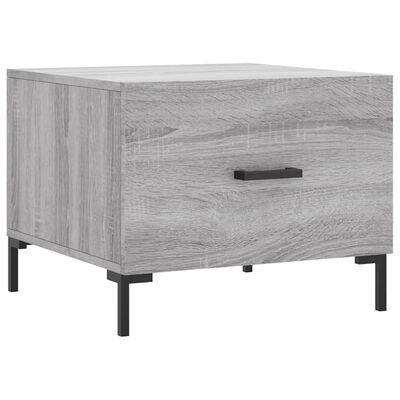 vidaXL Coffee Table Grey Sonoma 50x50x40 cm Engineered Wood