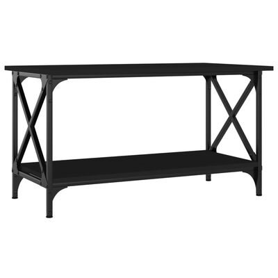 vidaXL Coffee Table Black 80x45x45 cm Engineered Wood and Iron