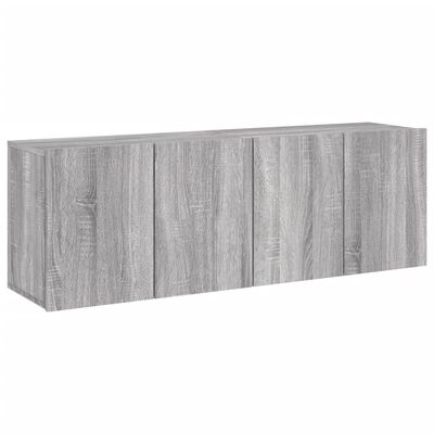 vidaXL TV Cabinets Wall-mounted 2 pcs Grey Sonoma 60x30x41 cm