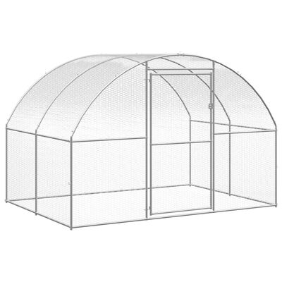 vidaXL Outdoor Chicken Coop 3x24x2 m Galvanised Steel