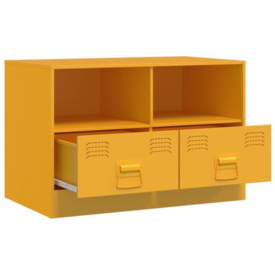 vidaXL TV Cabinet Mustard Yellow 67x39x44 cm Steel