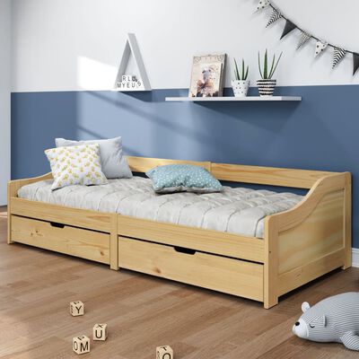 vidaXL Day Bed with 2 Drawers without Mattress "IRUN" 90x200 cm