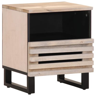 vidaXL Bedside Cabinet 40x33x46 cm Solid Wood Bleached Mango