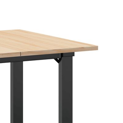 vidaXL Dining Table O-Frame 60x60x75 cm Solid Wood Pine and Cast Iron