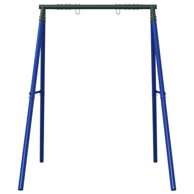 vidaXL Swing Frame for Outdoor with 2 Hanging Hooks Blue Steel