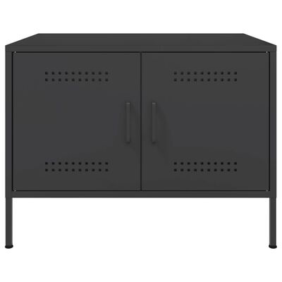 vidaXL Coffee Table Black 68x50x50.5 cm Steel