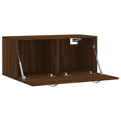 vidaXL Wall Cabinet Brown Oak 80x36.5x35 cm Engineered Wood