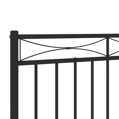 vidaXL Metal Headboard Black 193 cm