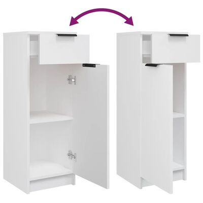 vidaXL 3 Piece Bathroom Cabinet Set White Engineered Wood