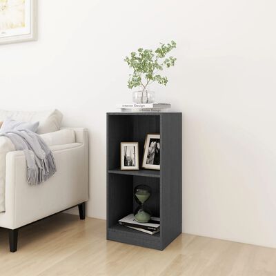 vidaXL Side Cabinet Grey 35.5x33.5x76 cm Solid Pinewood