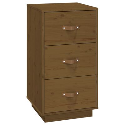 vidaXL Bedside Cabinet Honey Brown 40x40x75 cm Solid Wood Pine