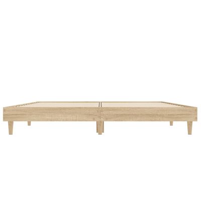 vidaXL Bed Frame without Mattress Sonoma Oak 120x190 cm Small Double Engineered Wood