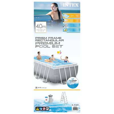 Intex Swimming Pool Set “Prism Frame Rectangular 400x200x122 cm