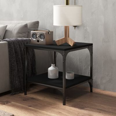 vidaXL Side Tables 2 pcs Black 40x40x40 cm Engineered Wood