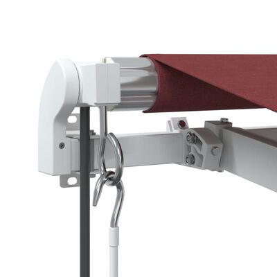 vidaXL Automatic Retractable Awning with LED Burgundy 350x250 cm