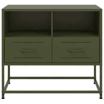 vidaXL TV Cabinet Olive Green 68x39x60.5 cm Steel