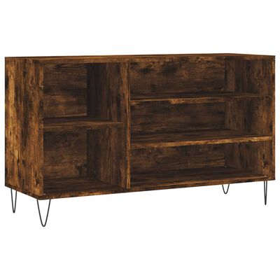 vidaXL Shoe Cabinet Smoked Oak 102x36x60 cm Engineered Wood