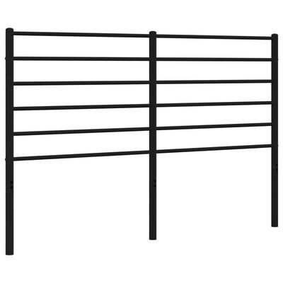 vidaXL Metal Headboard Black 120 cm