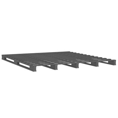 vidaXL Pallet Bed without Mattress Grey Small Double Solid Wood