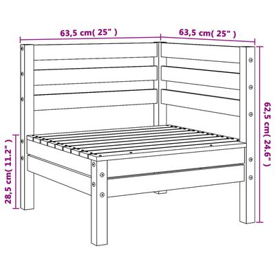 vidaXL Garden Sofa Corner Solid Wood Douglas