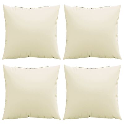 vidaXL Sofa Cushions 4 pcs Cream 40x40 cm Fabric