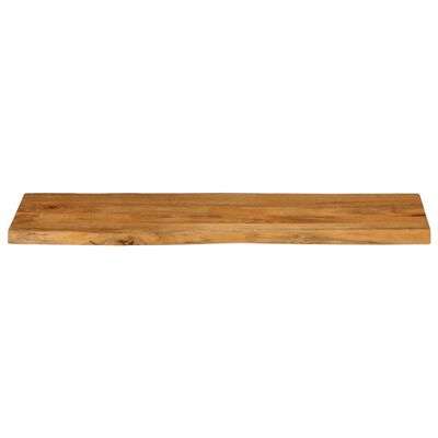 vidaXL Table Top 120x40x3.8 cm Live Edge Solid Wood Mango