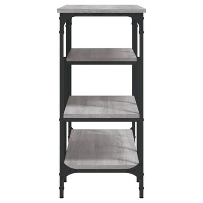 vidaXL Console Table with Shelves Grey Sonoma 100x35x75 cm