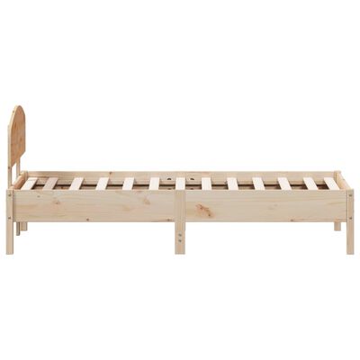 vidaXL Bed Frame without Mattress 75x190 cm Small Single Solid Wood Pine