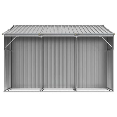 vidaXL Garden Shed Grey 277x279x179 cm Galvanised Steel