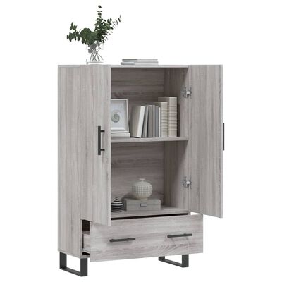 vidaXL Highboard Grey Sonoma 69.5x31x115 cm Engineered Wood