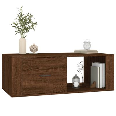 vidaXL Coffee Table Brown Oak 100x50.5x35 cm Engineered Wood