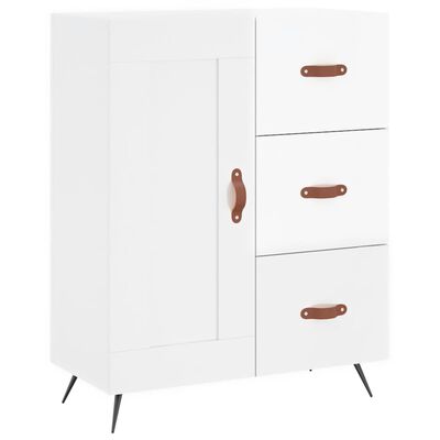 vidaXL Highboard High Gloss White 69.5x34x180 cm Engineered Wood