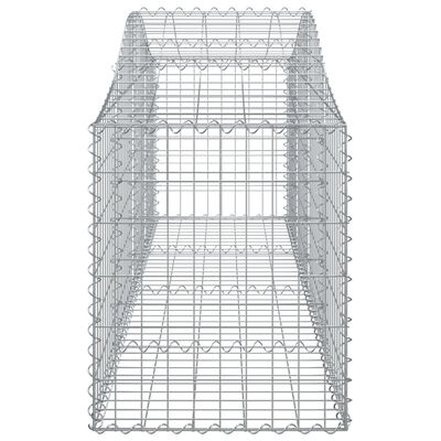 vidaXL Arched Gabion Baskets 14 pcs 200x50x60/80 cm Galvanised Iron