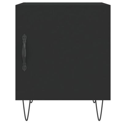 vidaXL Bedside Cabinet Black 40x40x50 cm Engineered Wood