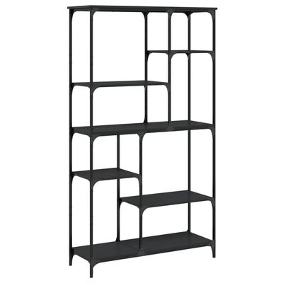 vidaXL Bookshelf Black 99x35.5x176 cm Engineered Wood and Steel