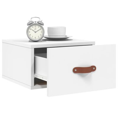 vidaXL Wall-mounted Bedside Cabinets 2 pcs White 35x35x20 cm