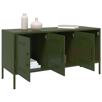 vidaXL TV Cabinet Olive Green 100.5x39x50.5 cm Steel