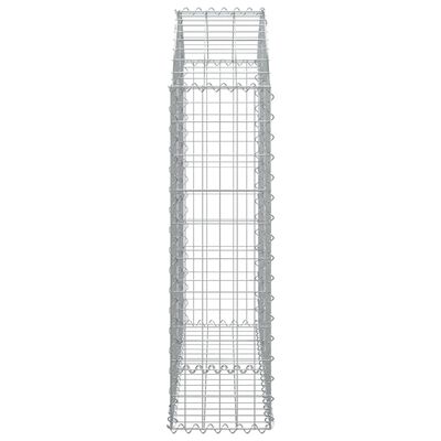 vidaXL Arched Gabion Basket 100x30x100/120 cm Galvanised Iron