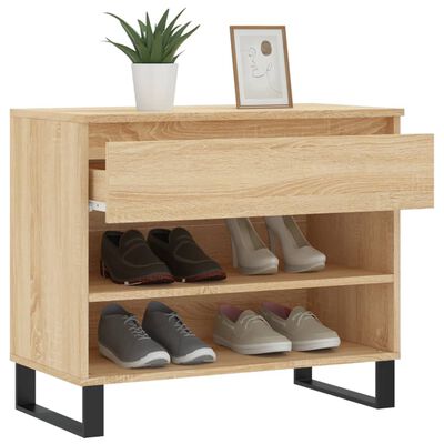 vidaXL Shoe Cabinet Sonoma Oak 70x36x60 cm Engineered Wood